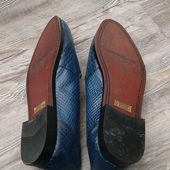 Giorgio Brutini Private Collection Blue Genuine Snake Skin Loafers Sz 7.5 main image 10